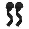 MKAS Black Unisex Polyester Padded Sports Wrist Straps for Weight Lifting Gym Fitness Wrist Lifting Straps