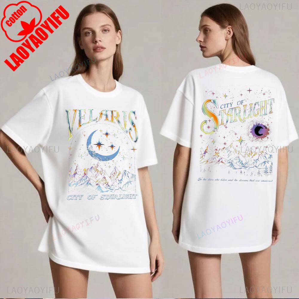 Women Tee Velaris City of Starlight ACOTAR Two-Sided Shirts The Night Court of Dreams Rhysand Cassian Sarah J Maas Booklover Tee