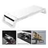 Aluminum RGB Monitor Stand Riser Bracket with 4 USB Ports Desk Organizer All-In-One Computer Laptop Height Stand Holder