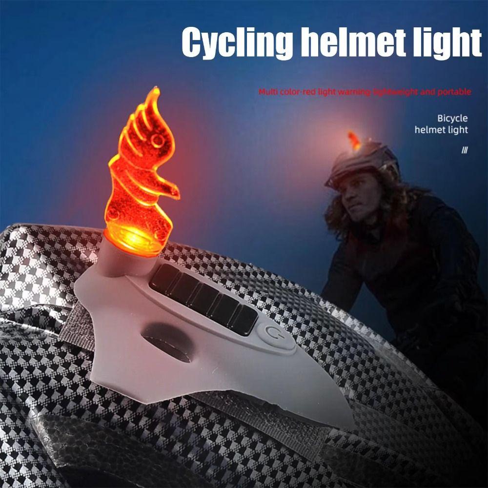 7 Gears Adjustment Bicycle Helmet Light Type-C Warning Helmet Light Daily Bike