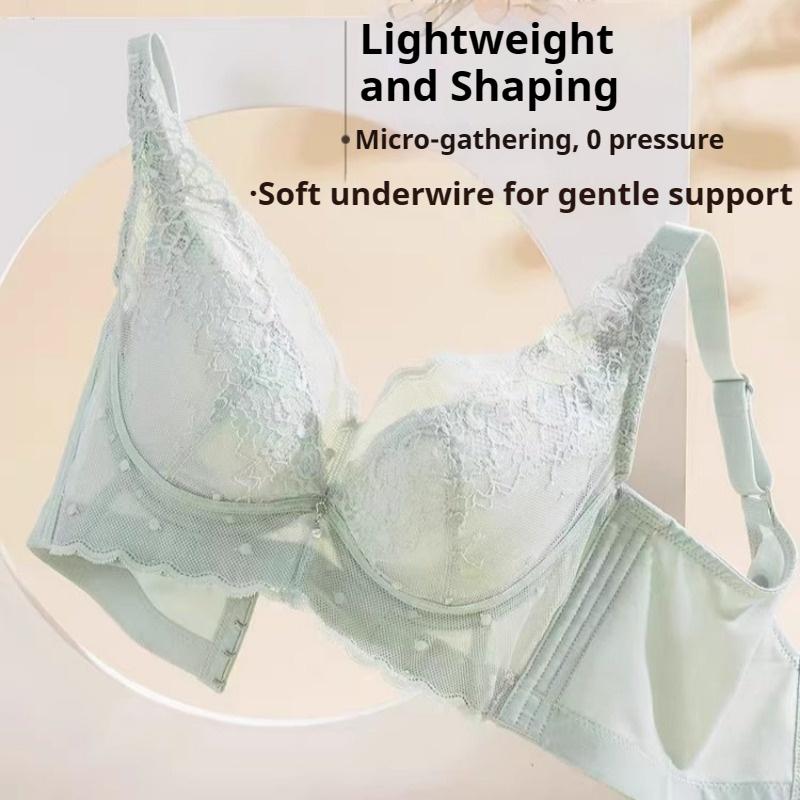 Large Size Anti-sagging Breathable Full Cup Thin Adjustable Underwear Push-up Comfortable Breast Control Bra