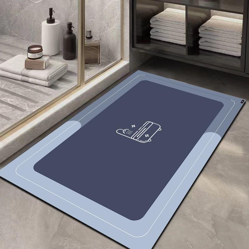 Diatomaceous Mud Mat Resistant To Dirty Toilet Door Simple Air Moisture-wicking Mat Home Toilet Quick Drying Easy To Take Care of Non-slip Mat