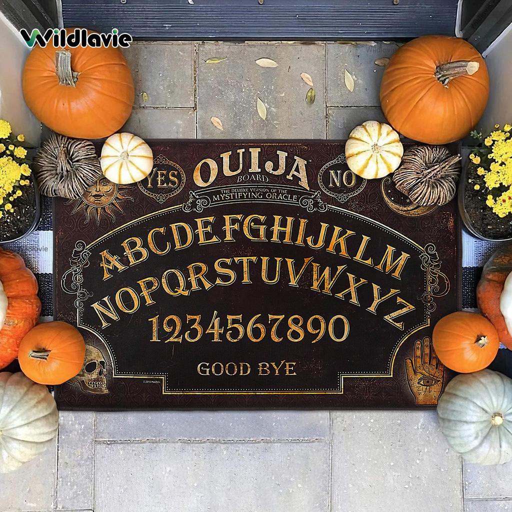 Picture Tube Skull Door Mat Bathroom Interior Exterior Rug Entrance Hall Anti-Slip Halloween Welcome Carpet Home Decor