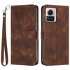 Leather Cover for Motorola Moto X30 Pro 5G/Edge 30 Ultra 5G,Triangle Imprint Wallet Stand Anti-drop Phone Case with Strap