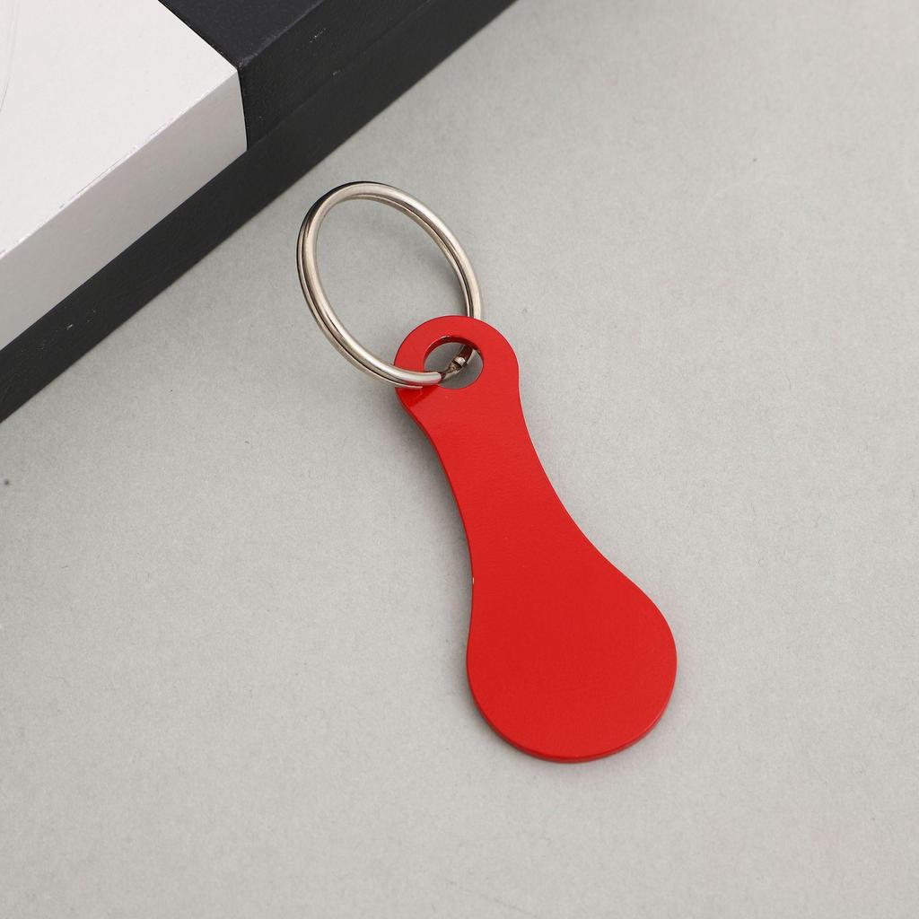 Stainless Steel Shopping Cart Keychain with Laser Logo