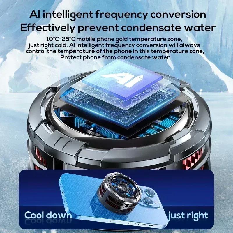 MEMO NEW CX08-AI Mobile Phone Frozen PUBG Game Cooler Semiconductor Magnetic Backclip Cooling Radiator for IOS Android Universal