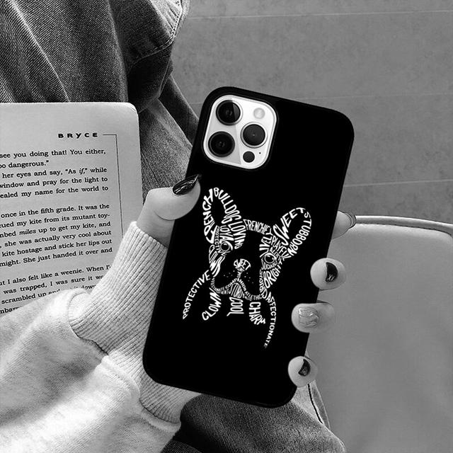Süße französische Bulldogge Boston Terrier Handyhülle für iPhone 13 11 12 Pro Max Mini XS XR X 8 Plus 7 SE 2020 6S 5S Coque Shell