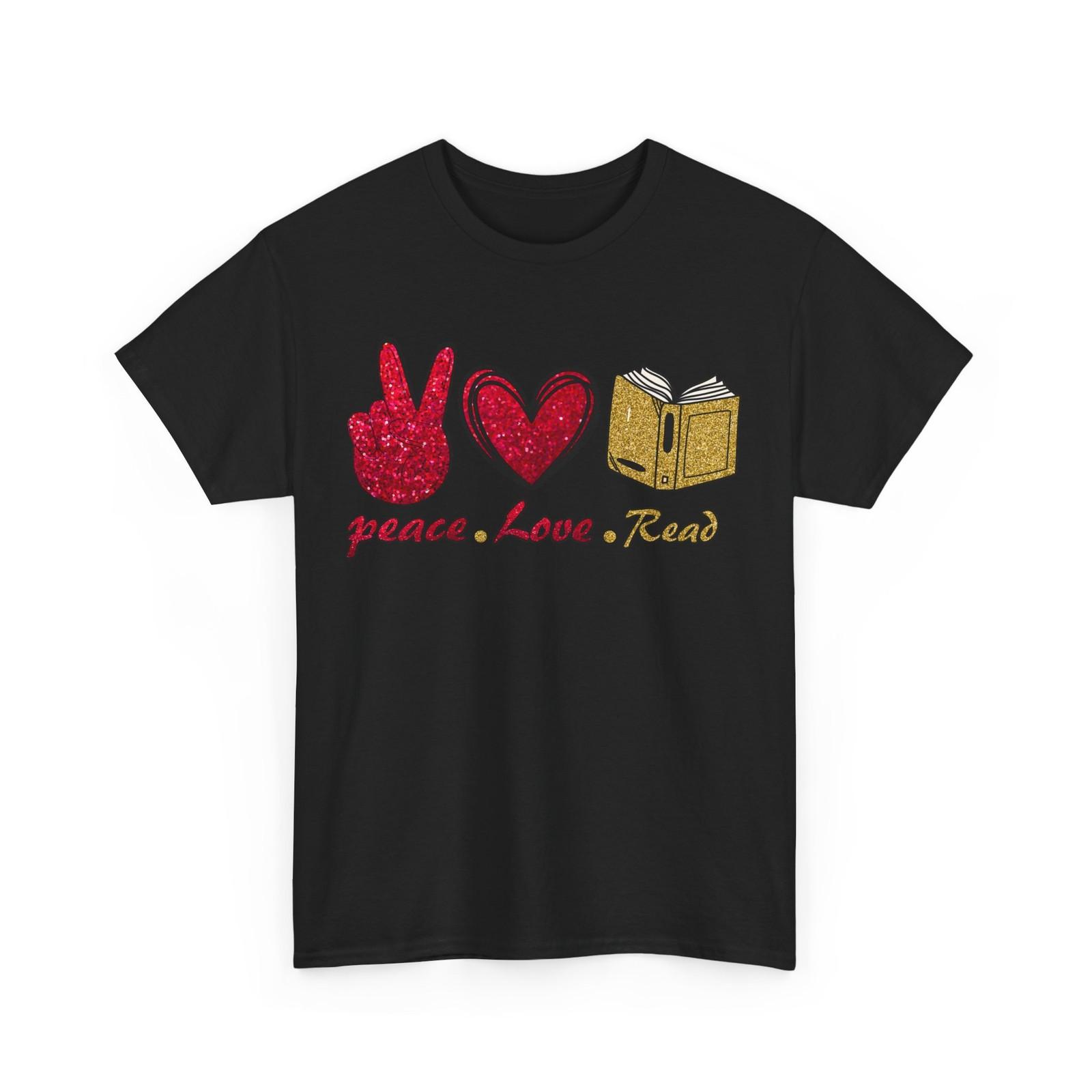 Peace Love Read Shirt, Books Reading Lovers Bookish Men Shirt S