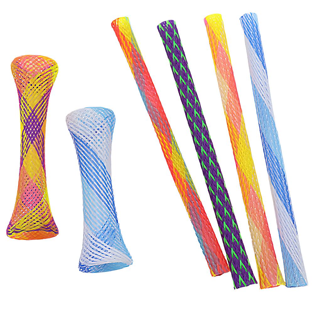 Flexible Chew Scratch Spring Toy for Cats - Colorful Stretch Tube Teaser Interactive Kitten Biting Play