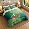 3Pcs Bedding Set Custom Name Text, 1 Sheet 2 Pillowcases Home Bed DecorRapid Wien FC