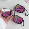 Purple Leopard Print Earphone Cases Cover Case For Airpods 2 1 Pro2 Pro3 3 4 Pro