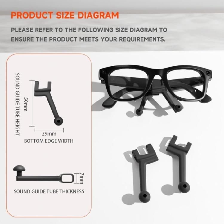 Pack of 1 Pair Advanced Sound Enhancer for Intelligent Glasses Featuring Sound Field Optimization and Long Wearing Comfort