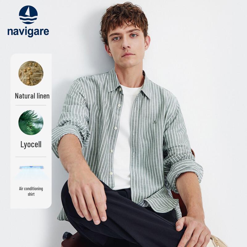 Navigare Men s Striped Long-Sleeve Shirt XL/41