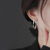 925 Silver Torque Line Hoop Earrings For Women Hypoallergenic Jewelry Geometric Earrings Fashion Accessories