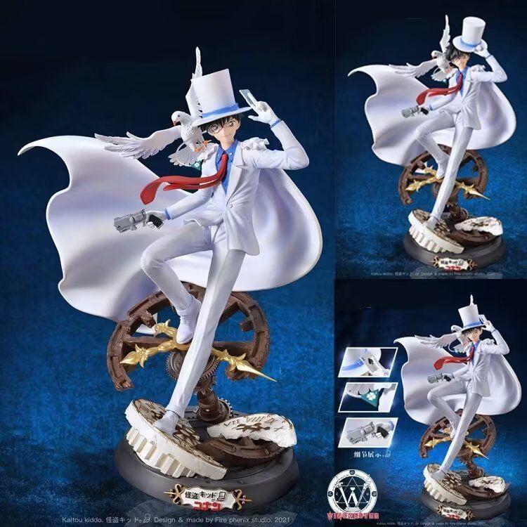 30CM Detektiv Conan Feuervogel GK Kaito Kid Kuroba Kaito Doppelkopf-Skulptur PVC Schreibtisch-Ornament Figur Modell Spielzeug Sammlung