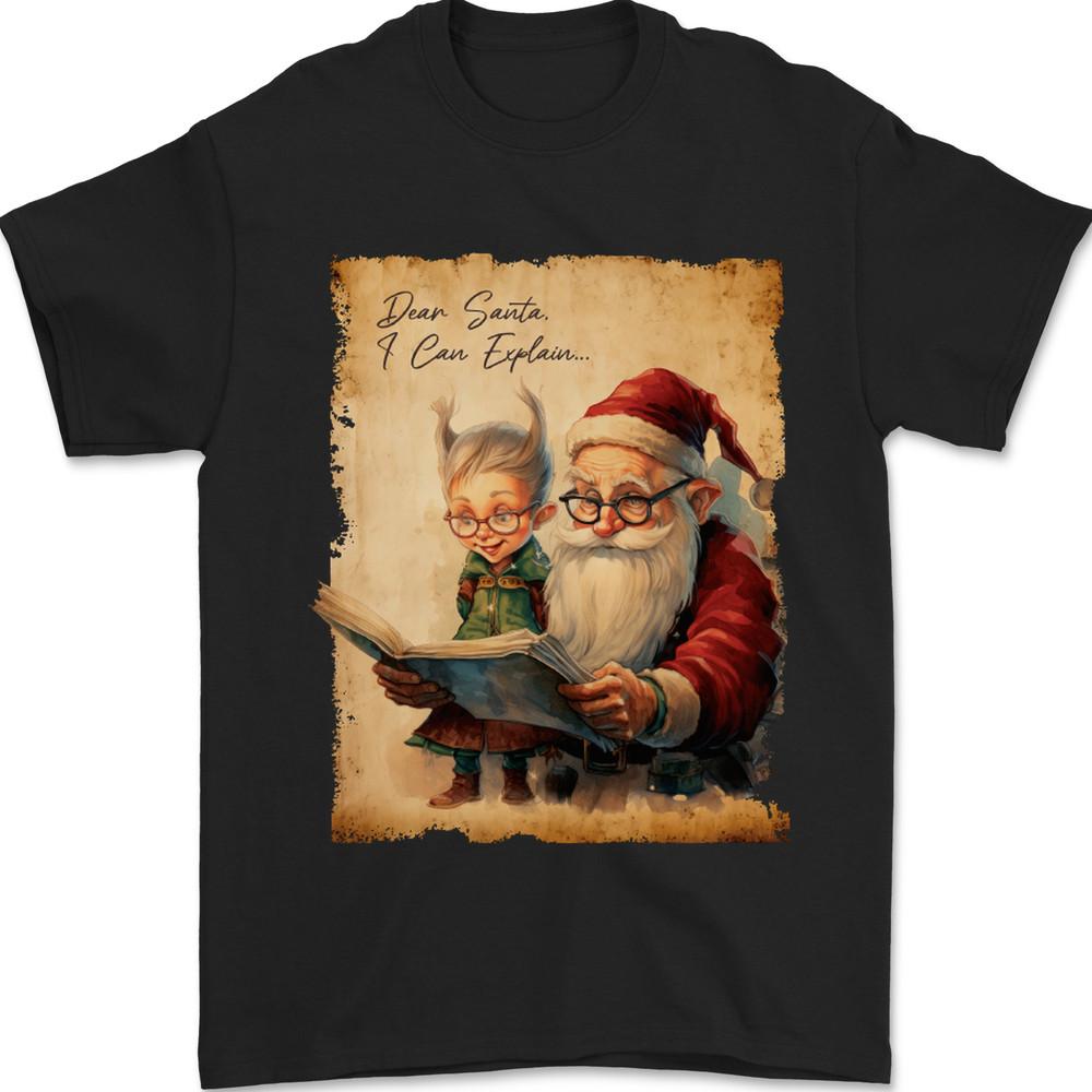 

Dear Santa Claus I Can Explain Christmas Mens T-Shirt 100% Cotton 2XL