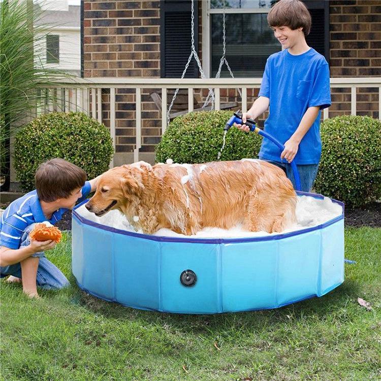 PVC Thickened Foldable Pet Pool: Portable Outdoor Dog Bath Tub