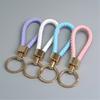 Handcraft Braided Sturdy Leather Keychain With Zinc Alloy Materials Clasp Accessory for Everyday Use and Gifts Giving