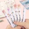 6 Pieces Kit Kawaii Cat Paw Highlighter 6 Colors Slanted Tip Markers Liquid Ink for Student School Stationery Office Supplies