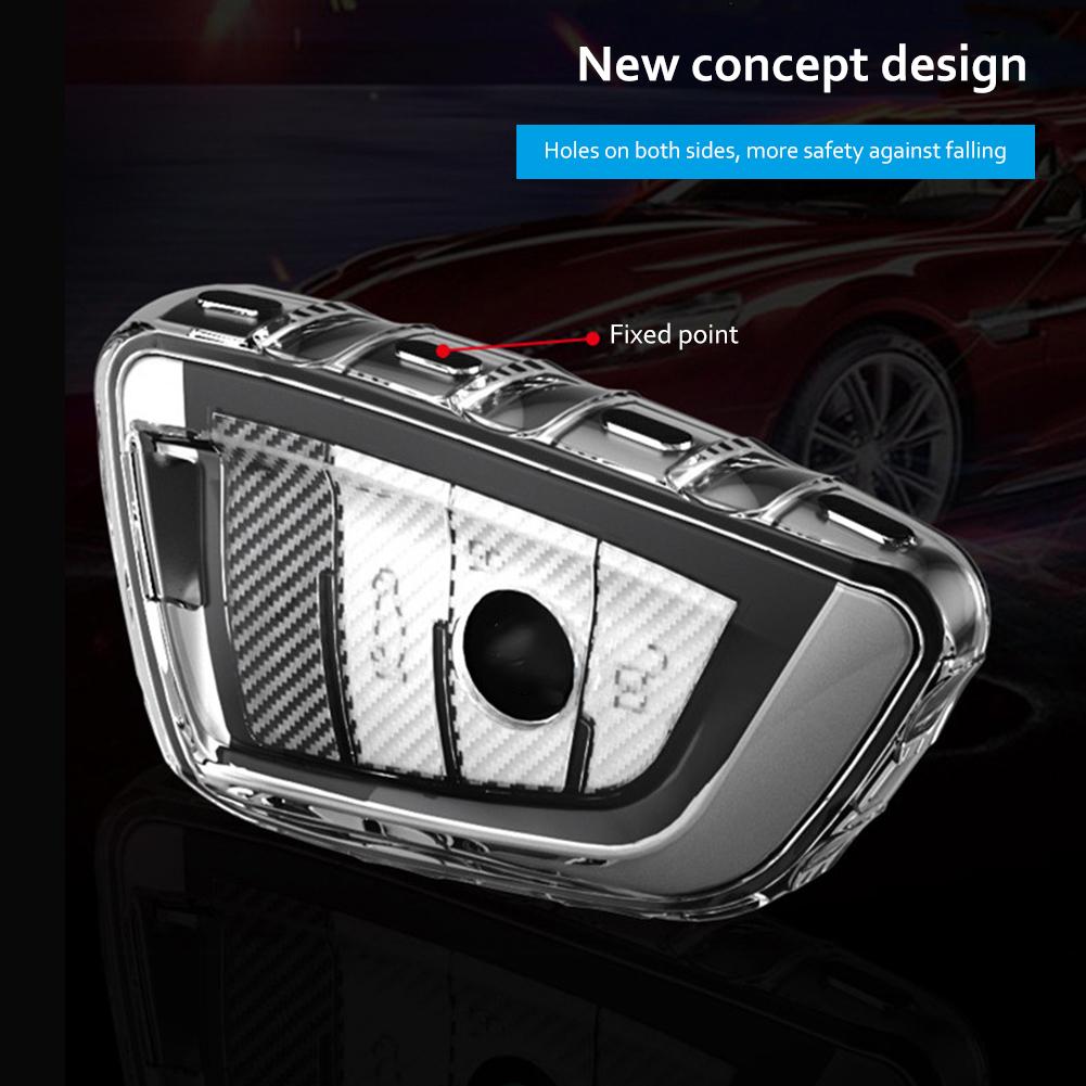 TPU Transparent Car Key Case Cover Holder Shell Fob Remote Key Protector Bag For BMW F20 G20 G30 X1 G05 X6 X7 Car Accessories
