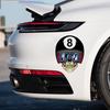 Number 8 Ball Skull Car Stickers for Auto Body Bumper Rear Window Glass Cool Graphic Vinyl Decals Racing Helmet Fender Stickers