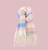 Plaid Korean-Style Women's Winter Scarf - Warm Imitation Cashmere Snood