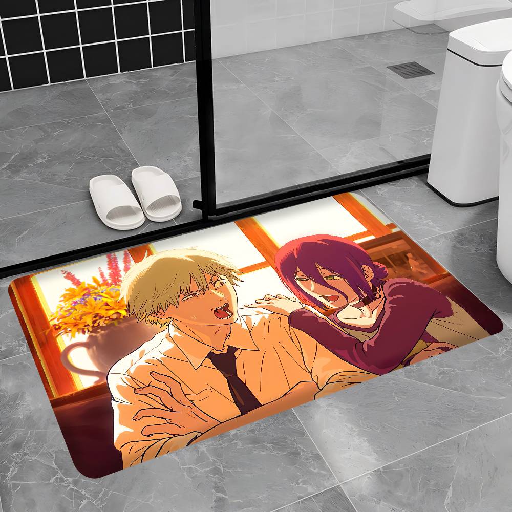 Action Anime Chainsaw Man Reze Arc Bathroom Mat Kids Room Bedroom Decoration Balcony Anti-Slip Doormat Living Room Welcome Rug