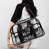 Korean Style Transparent Travel Bag - Large Capacity Water-Repellent Gym and Beach Tote