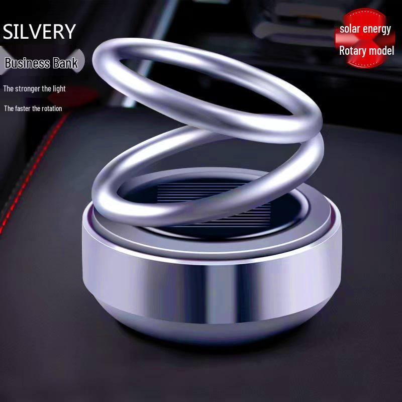 Dual-Ring Solar Car Aromatherapy Spinner Ornament