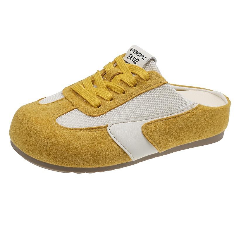 

Muse сумка на шнуровке голова женская обувь верхняя одежда весна 2025 новая на плоской подошве ленивая с одним педалью повседневная одинарная обувь 40 жёлтый