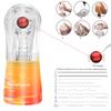 Silicone Aircraft Cup Penis Masturbation Cup for Men Vibration Blowjob Sucking Machine Transparent Soft Pussy Adult Sex Toy