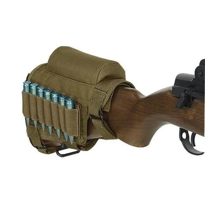 Outdoor Hunting Shotgun Bullets Holder Tactical Shooting 98K Rifle Gun Ammo Pouch Bag Tactical Cheek Rest Bullets Buttstock Pack