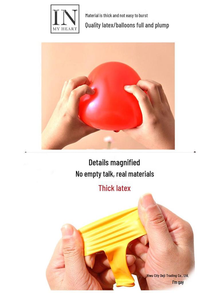 Thickened 10-Inch Matte Balloons - 1,000 Pieces for Weddings & Birthdays