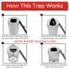 Reusable Plastic Smart Trap Flip N Slide Bucket Lid trap Humane Or Lethal Trap Door Style Multi Catch
