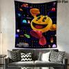 Pac Man Wall Tapestry Aesthetic Wall Hanging Printed Fabric Blanket Decorative Tapestries for Bedroom Living Room Home Decor