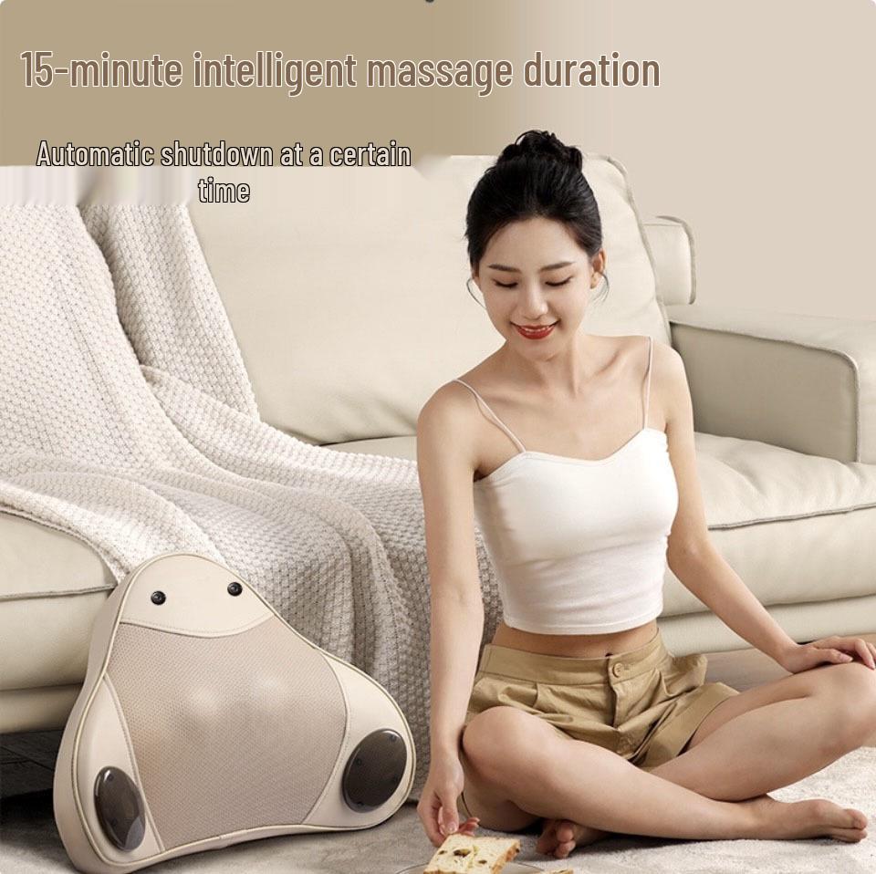 Multifunctional Lumbar, Neck, and Shoulder Kneading Massager Pillow for Full Body