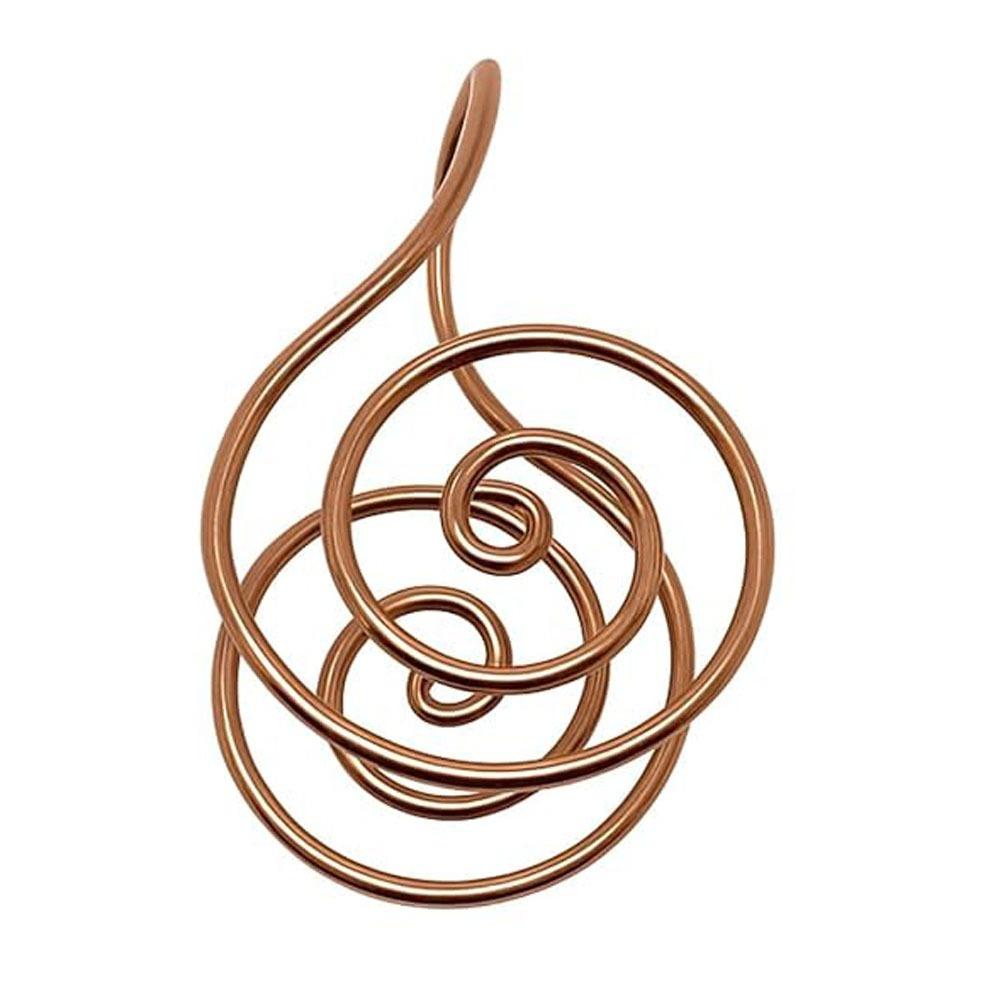 Handmade Copper Palm Ring Adjustable Reiki Energy Spiral Hand Ring  for Meditation & Energy Healing