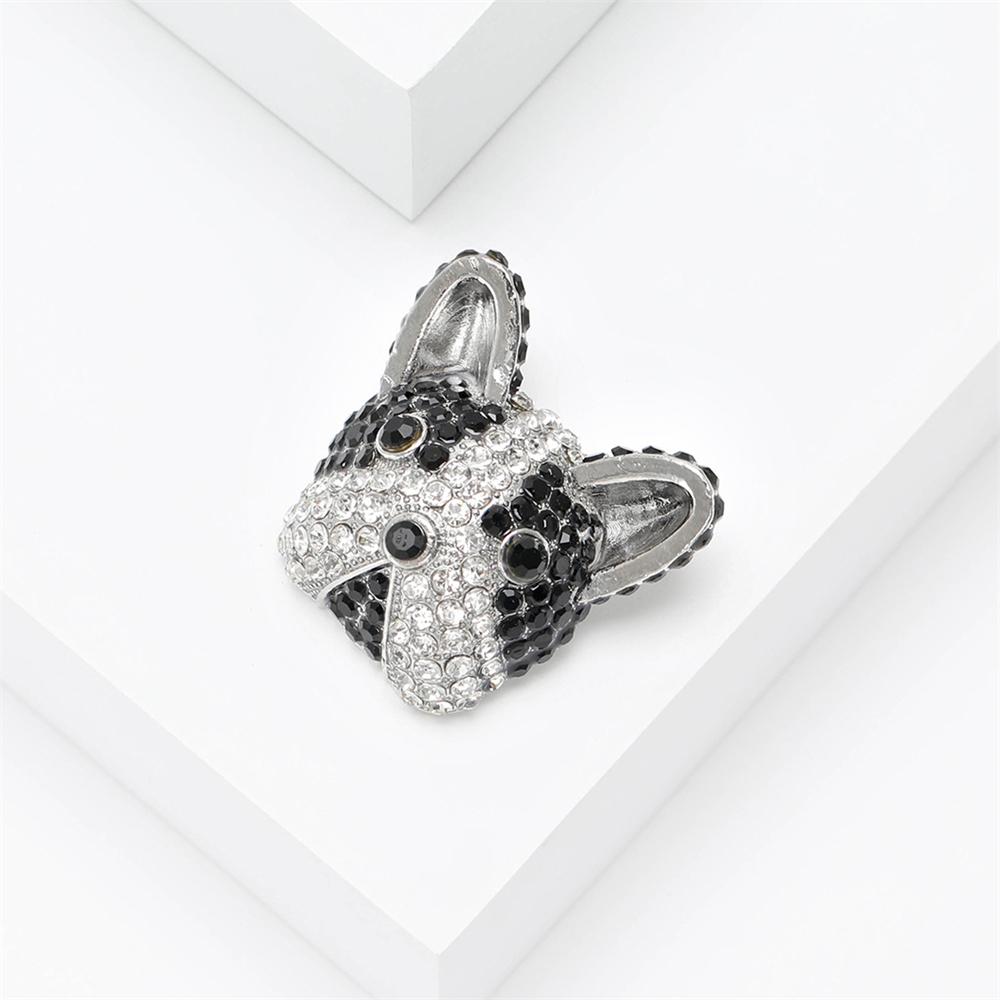 Trendige niedliche Strass-Welpen-Brosche, weiblicher Charme, lässige Schönheit, Hundebroschen für Frauen, Party, Hochzeitsgeschenke