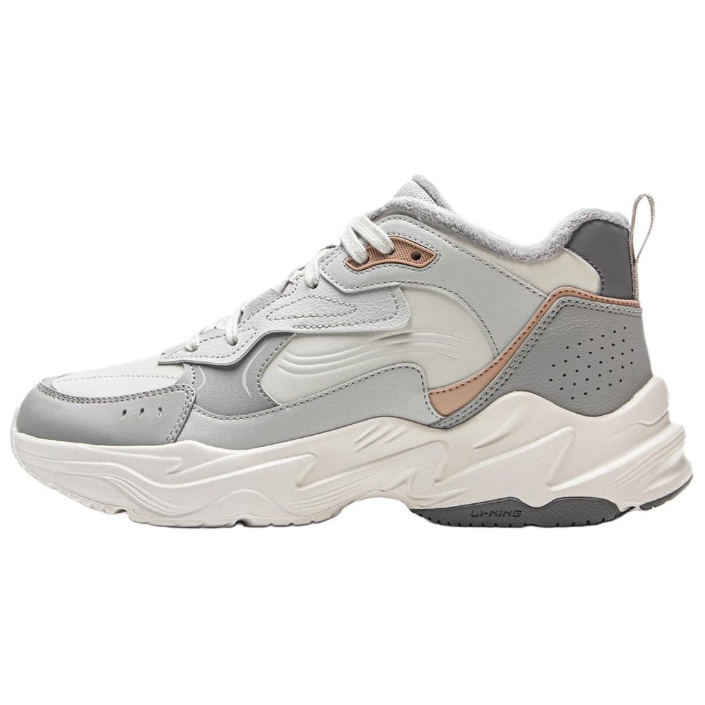 Li Ning LN DEFENDER Synthetic Leather Low top Chunky Sneakers Men's Gray AGCV425-3/
