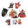 Marvel Series New Iron Man Luminous Brooch Metal Badge Clothing Bag Collar Business Card Clip Jewelry
