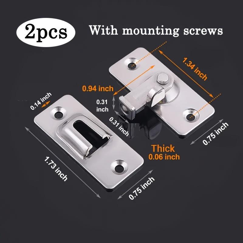 

Лучшая защита дома: Прочные, стильные дверные замки из нержавеющей стали 304 для повышенной безопасности и простой установки! 2 набора (черный и серебристый) 2pcs-Silver