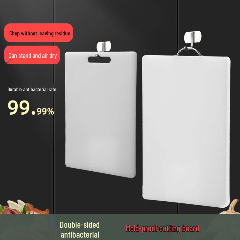 Thickened PE Plastic Cutting Board with Hook for Fruit, Vegetables, and Baby Food.