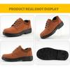 Oulylan Retro Brown Labor Shoes for Working Steel Toe Anti Smashing Safety Boots Puncture-proof Non Slip Welding Footwear