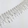 Beautiful Long Tassels Crystal Silver Diamond Chain Wedding Dress Necklace Garment Diy Decoration Sewing Costume Applique Trims