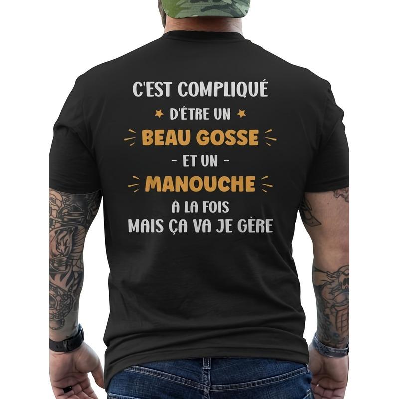 Men'S Humorous Romani Quote T-Shirt - French Gypsy Slang On The Back Featuring Manouche & Gitane Expressions - Lightweight And Breathable Casual Wear