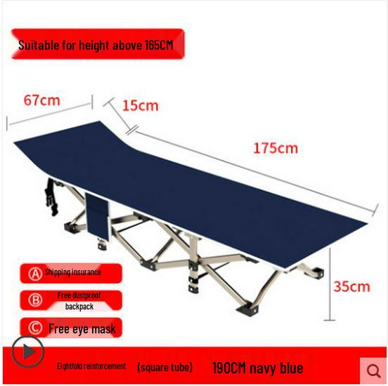 Folding Military-Style Single Recliner Bed for Outdoor or Office Use