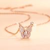 Bow Necklace Super Fairy Girl Wind Diamond Sparkling Sweet Clavicle Chain Summer Versatile Jewelry