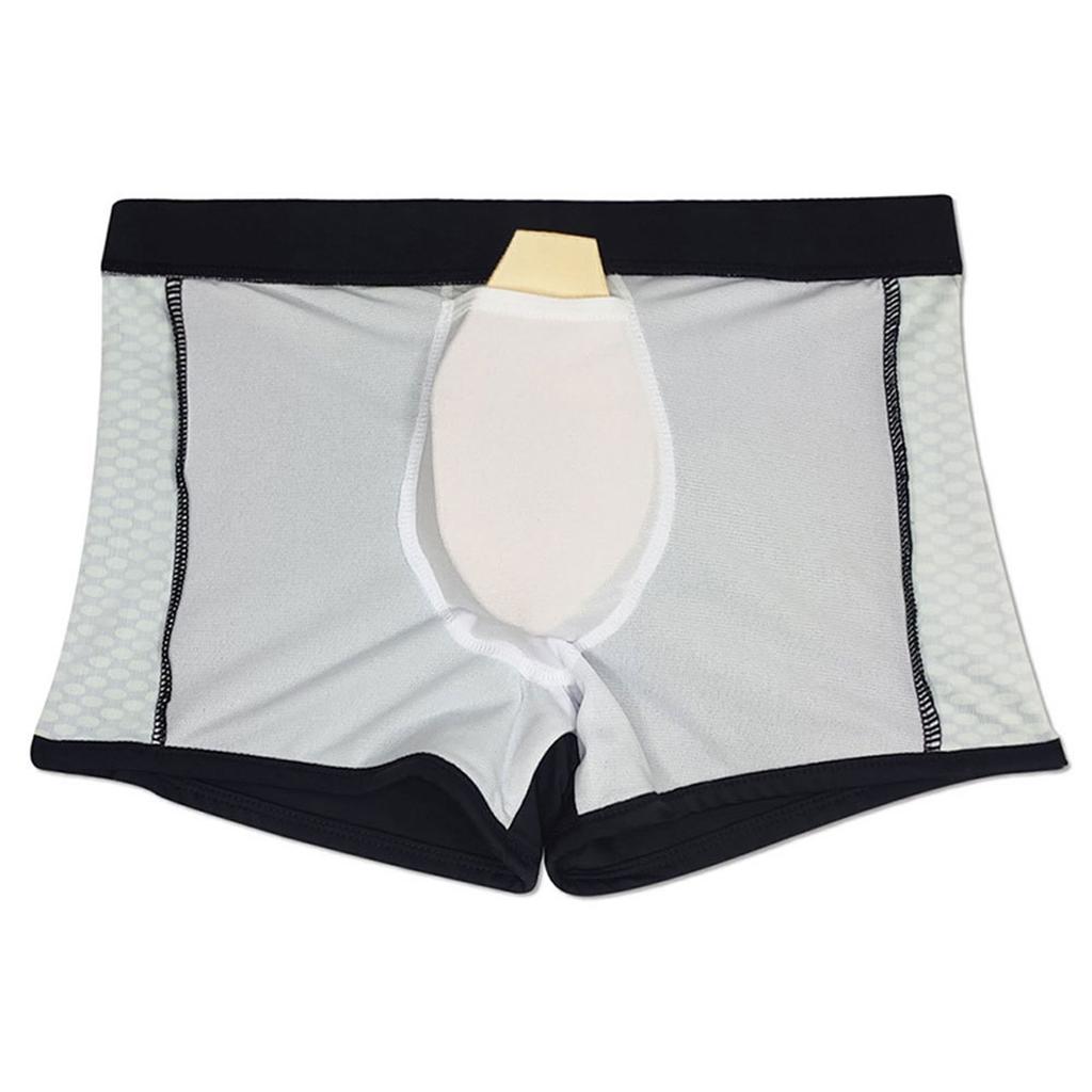 Men's Swim Shorts With Waistband And Cup Fashion Polka Dot Print Stereoscopic Sexy Quick-drying Swim Boxers