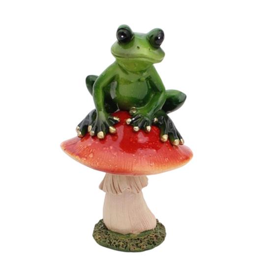 Imaginative Resin Crafts Drunk Frog on The Toilet Decor, Funny Sculpture Tabletop Unique Home Decorations Cute Desktop Ornament for Office Desk