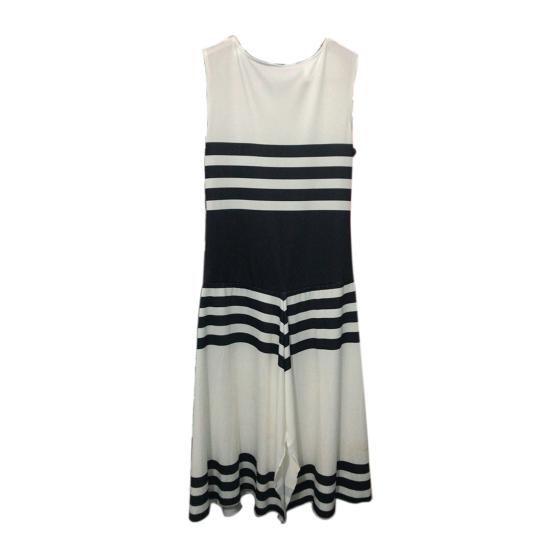 Abito Maxi Senza Maniche da Donna Estivo Casual Vita Alta Girocollo Abito a Righe Fluido Orlo Irregolare Spacco Abito Lungo